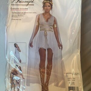 Dreamgirl White and Gold Goddess Ensemble
